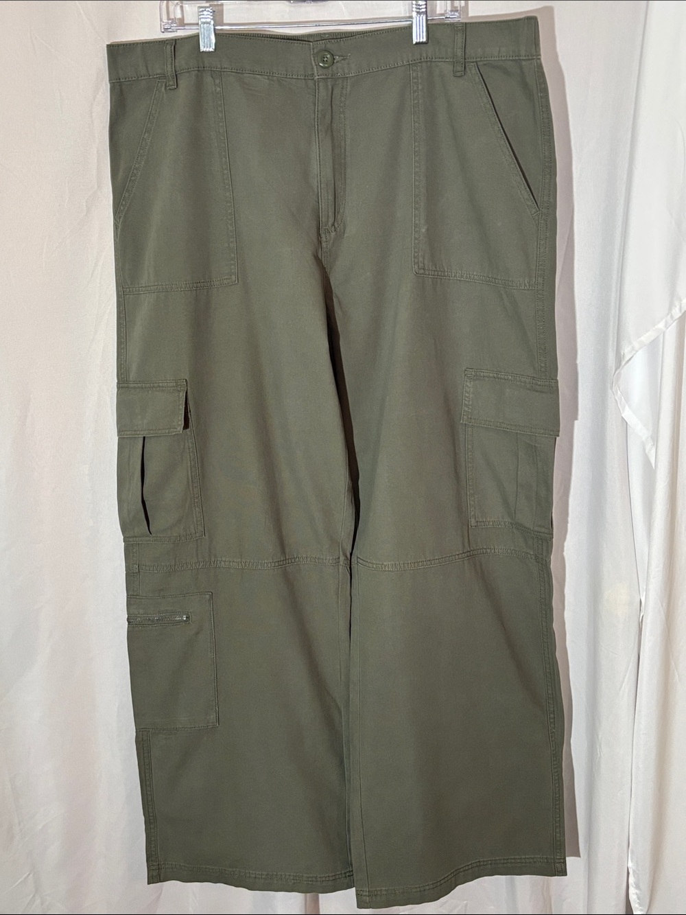 Aeropostale Olive Green Wide Leg Utility Cargo Pants XXL
